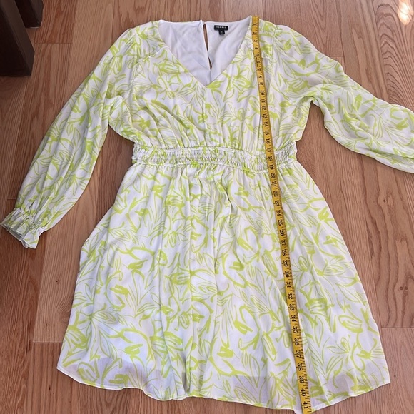 Torrid 2X neon green combo soft gauzy skater dress. - Picture 10 of 11